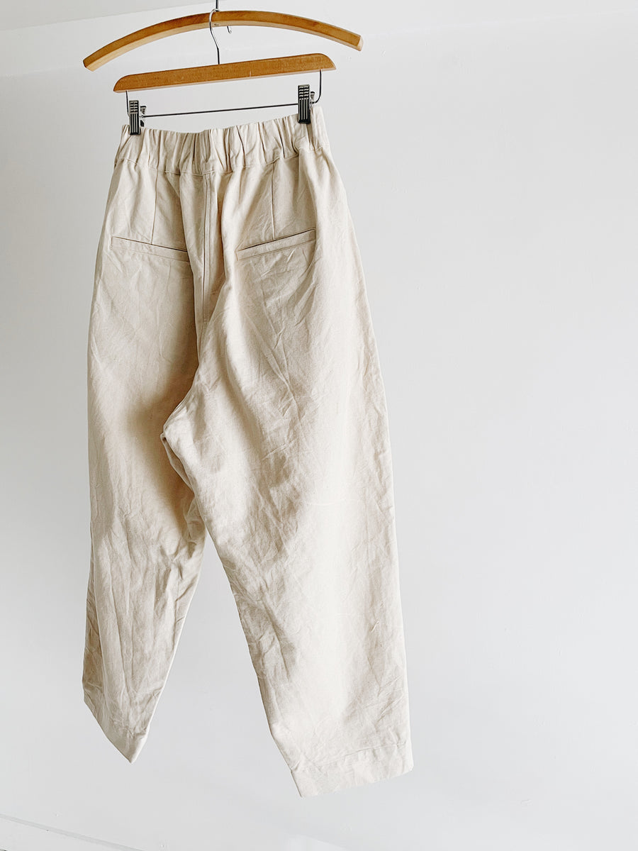 PRE-LOVED - MATKA - UNDYED CANVAS TROUSER