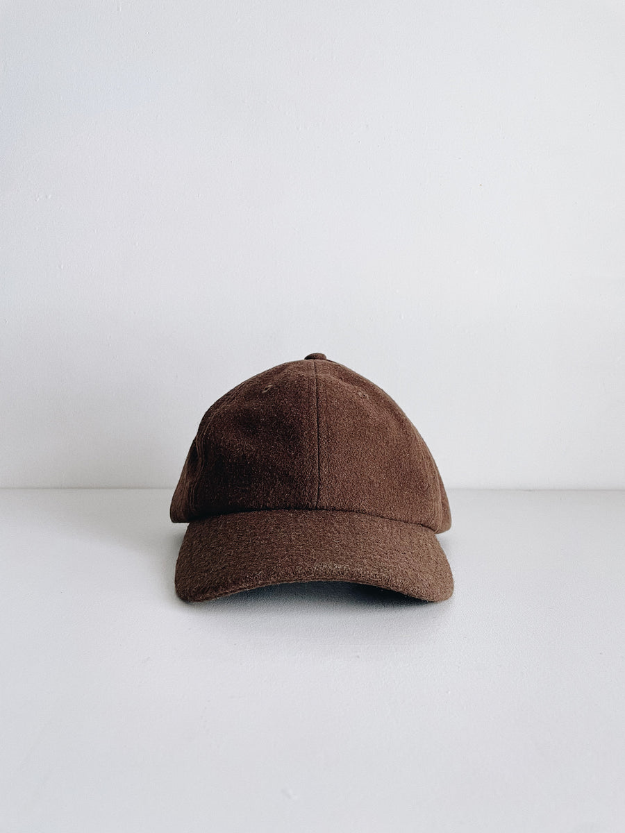 WOOL BASEBALL CAP  - COCOA