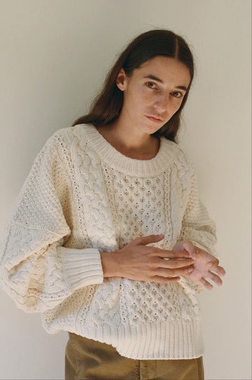 FISHERMAN SWEATER - NATURAL