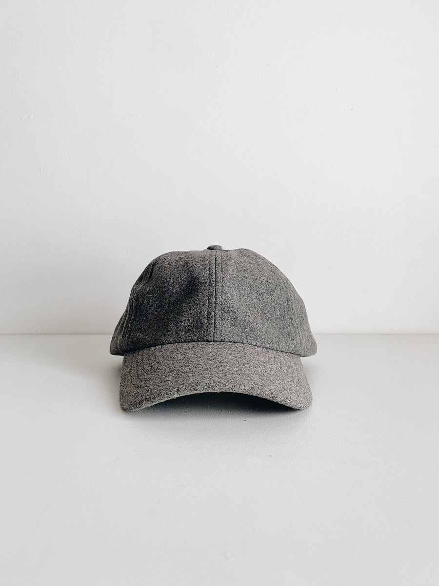 WOOL BASEBALL CAP  - CHARCOAL