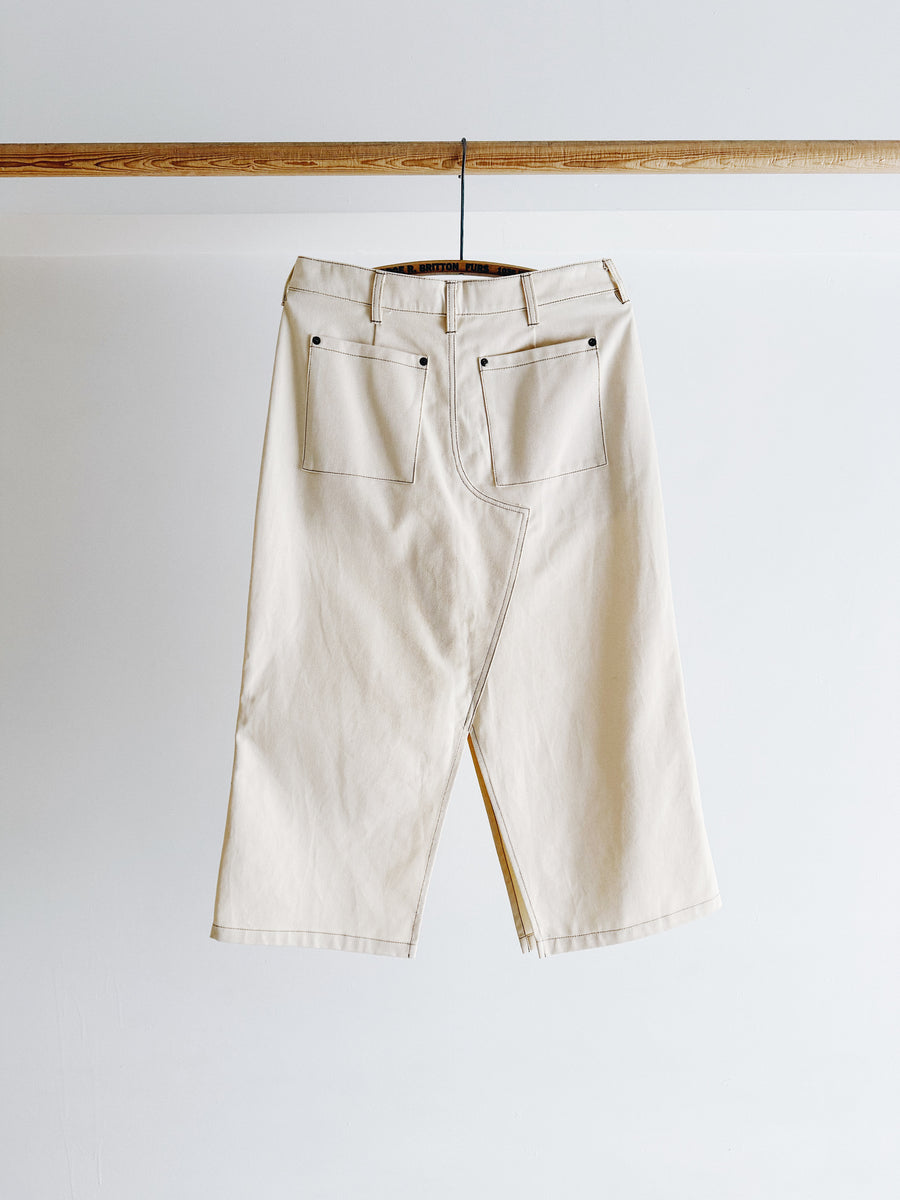 PRE- LOVED - BOHEME GOODS - NATURAL BULL DENIM SKIRT - M/L