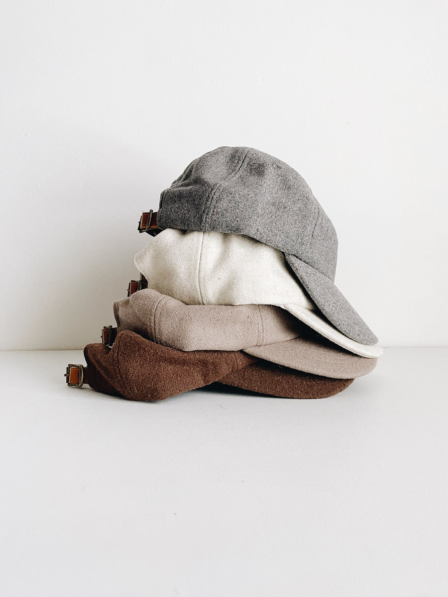 WOOL BASEBALL CAP  - CHARCOAL