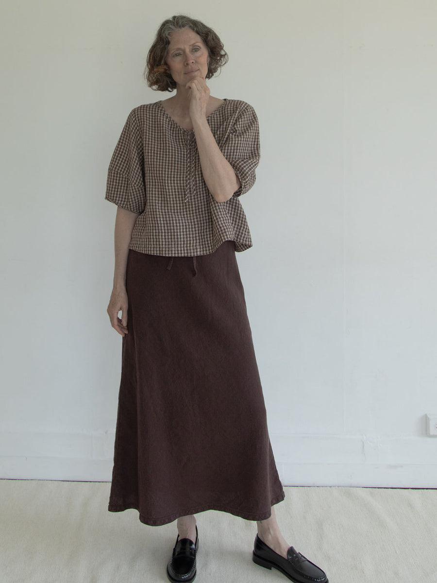 THE MEG SKIRT - CHOCOLATE