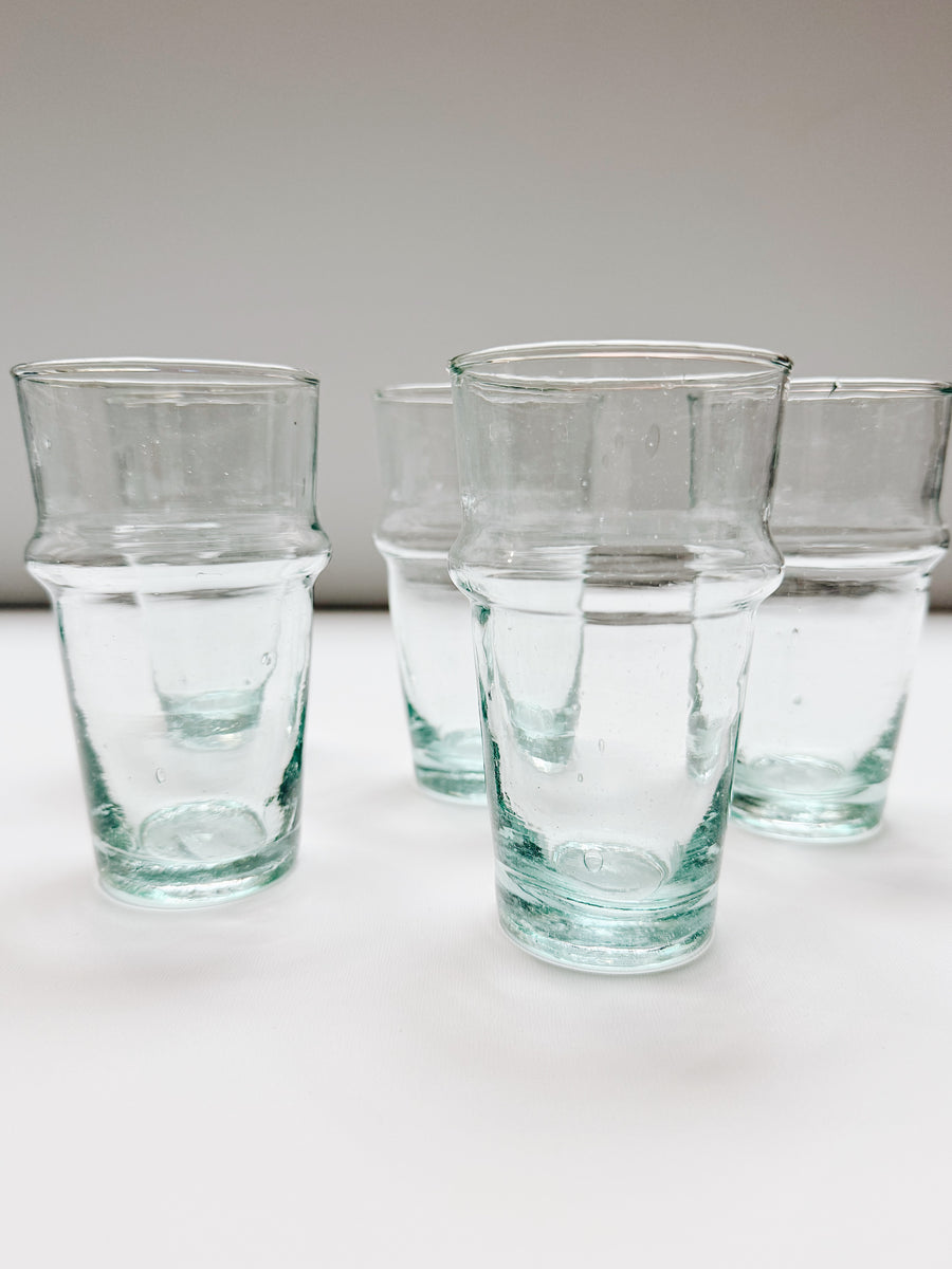 MOROCCAN BELDI GLASSWARE - CLEAR