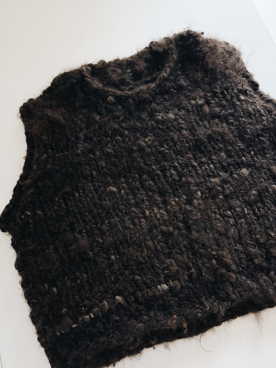 WILD SPUN VEST - DARK BROWN