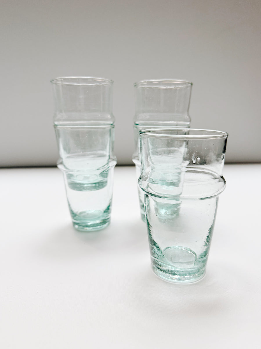 MOROCCAN BELDI GLASSWARE - CLEAR