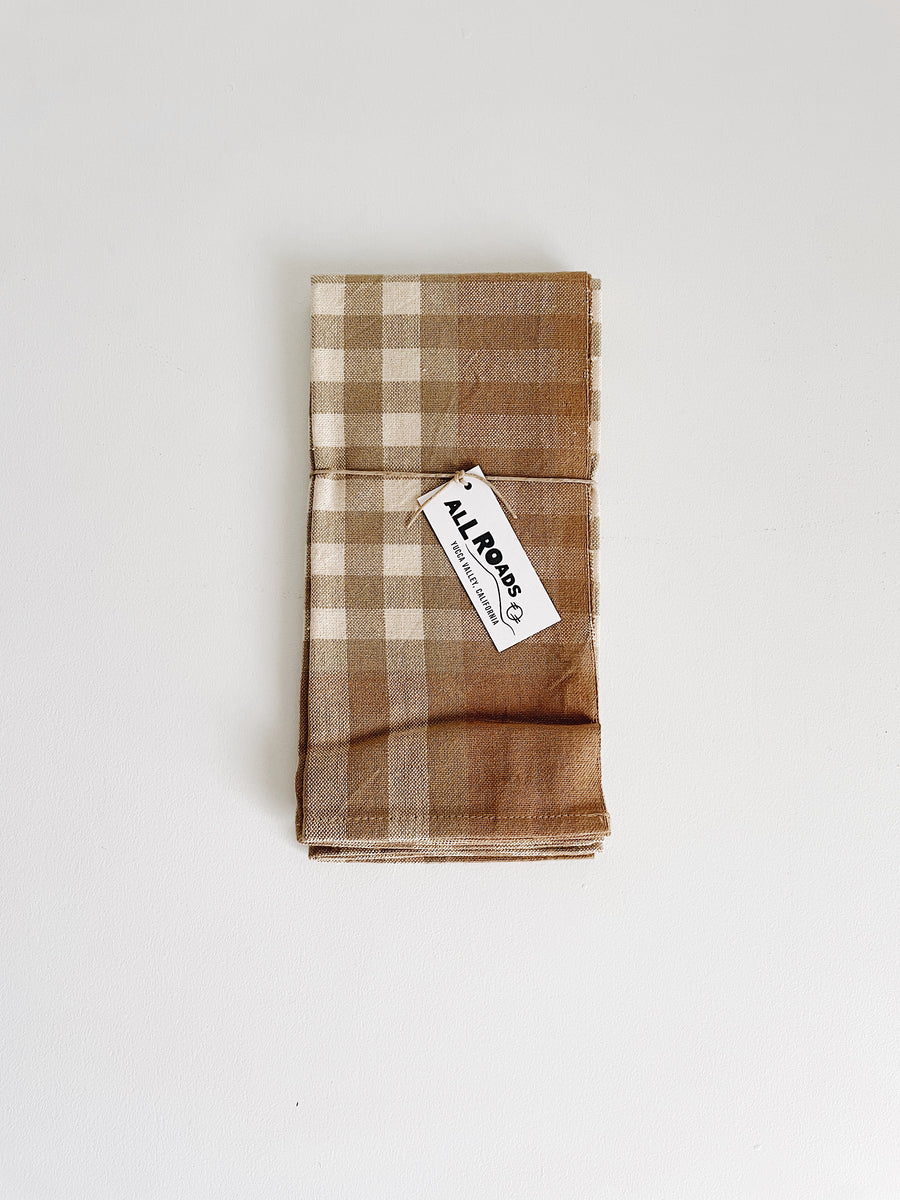 HAND WOVEN NAPKIN SET - FLAX