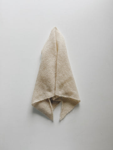 MOHAIR & SILK TRIANGLE SCARF - MARZIPAN