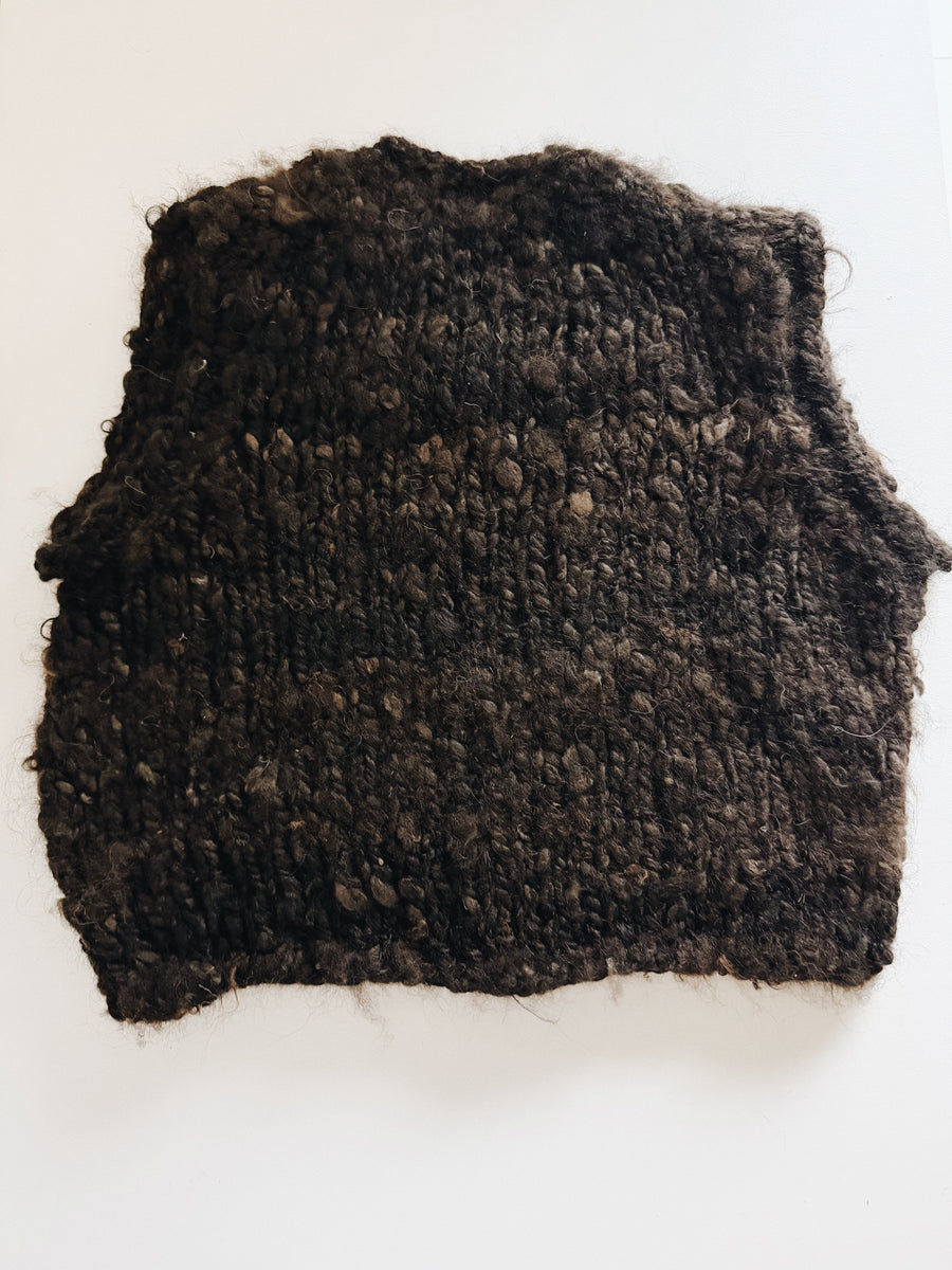 WILD SPUN VEST - DARK BROWN