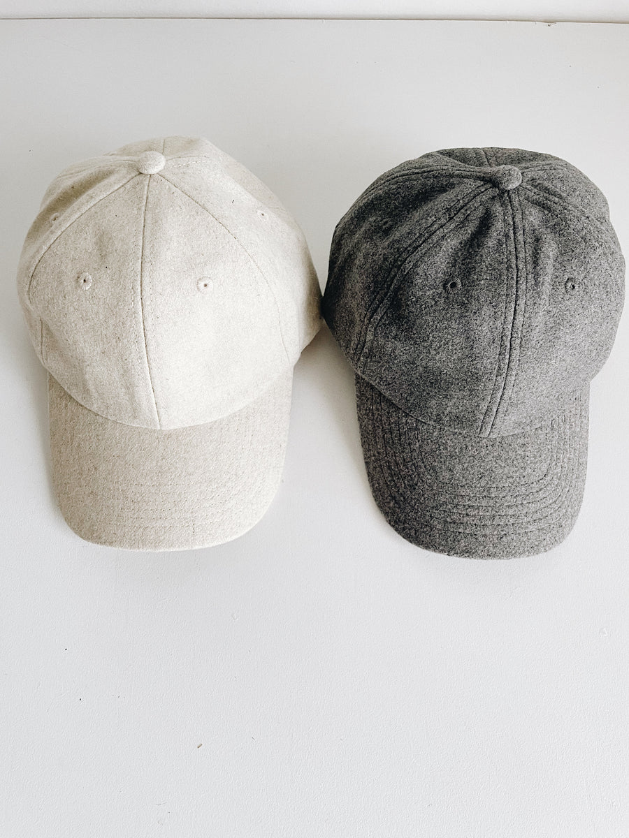 WOOL BASEBALL CAP  - NATURAL