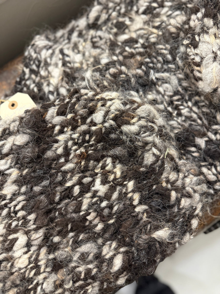 WILD SPUN SWEATER - DARK BROWN/GREY MIX