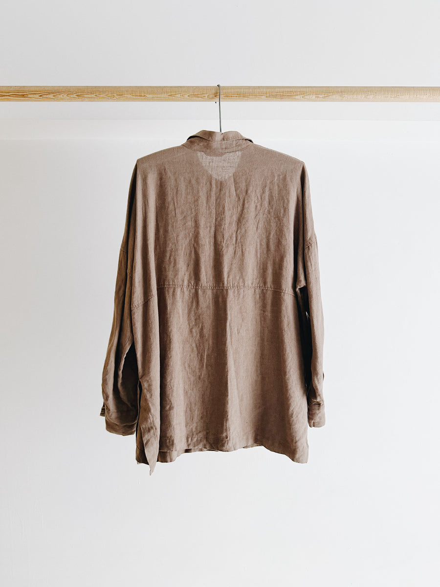 PRE- LOVED - LINEN FOX - LINEN SHIRT - S/M