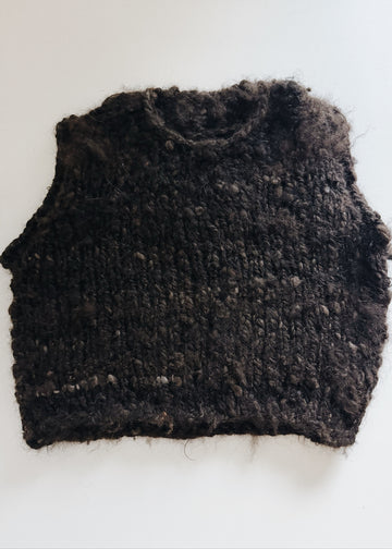 WILD SPUN VEST - DARK BROWN