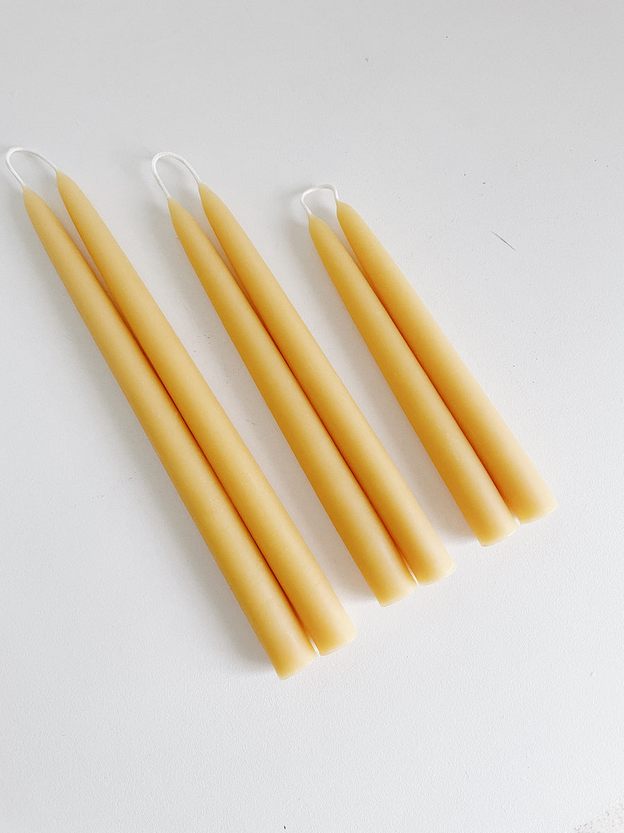 HAND DIPPED LOCAL BEESWAX TAPER CANDLE