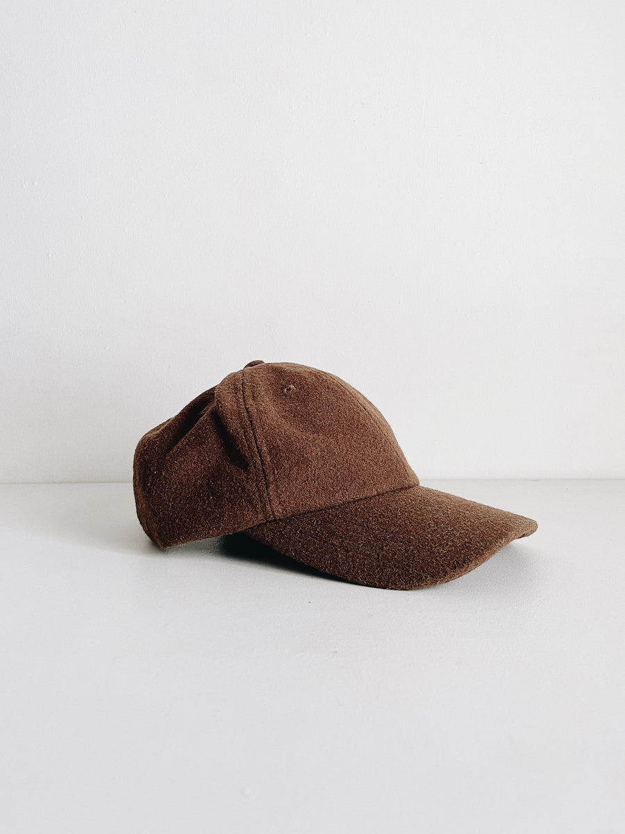 WOOL BASEBALL CAP  - COCOA