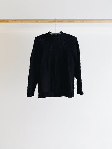 PRE- LOVED - CORDERA - COTTON CABLE SWEATER - O/S