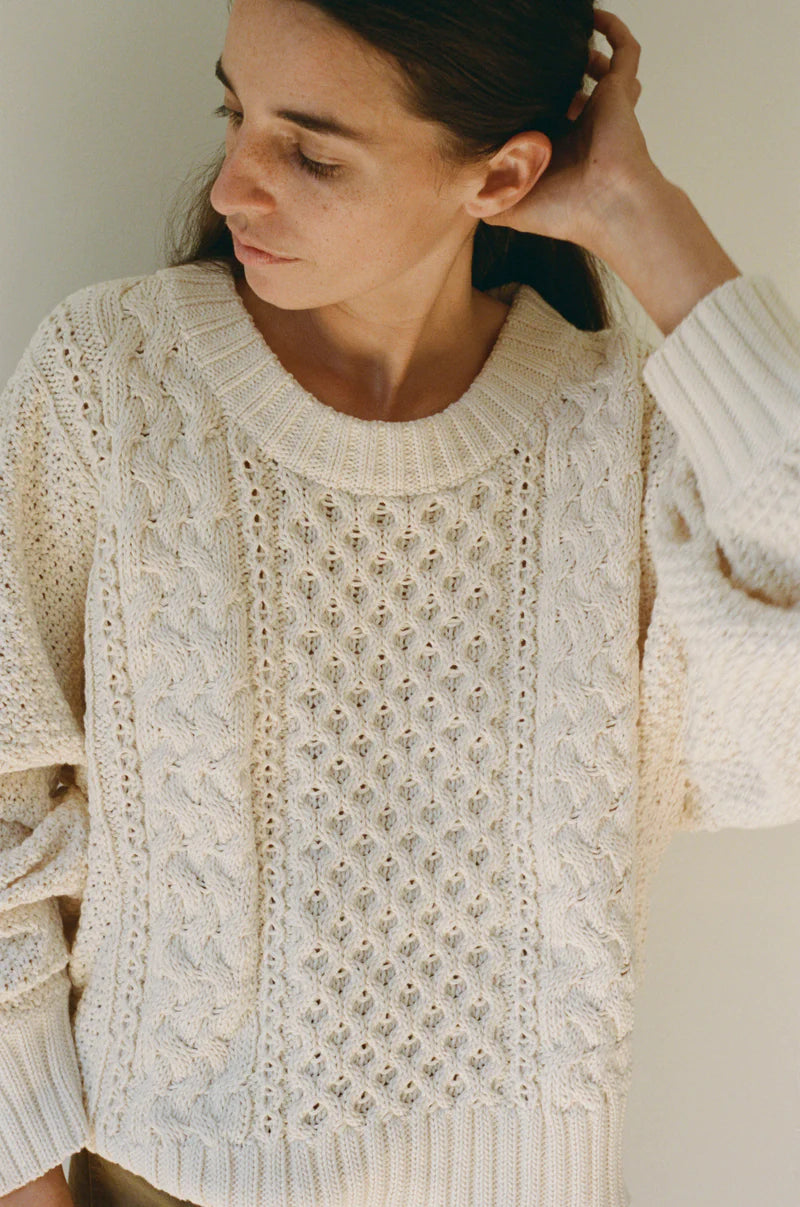 FISHERMAN SWEATER - NATURAL