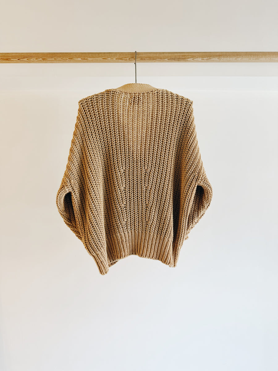 PRE- LOVED - BABAA - COTTON CARDIGAN #18 ECO DYED - O/S