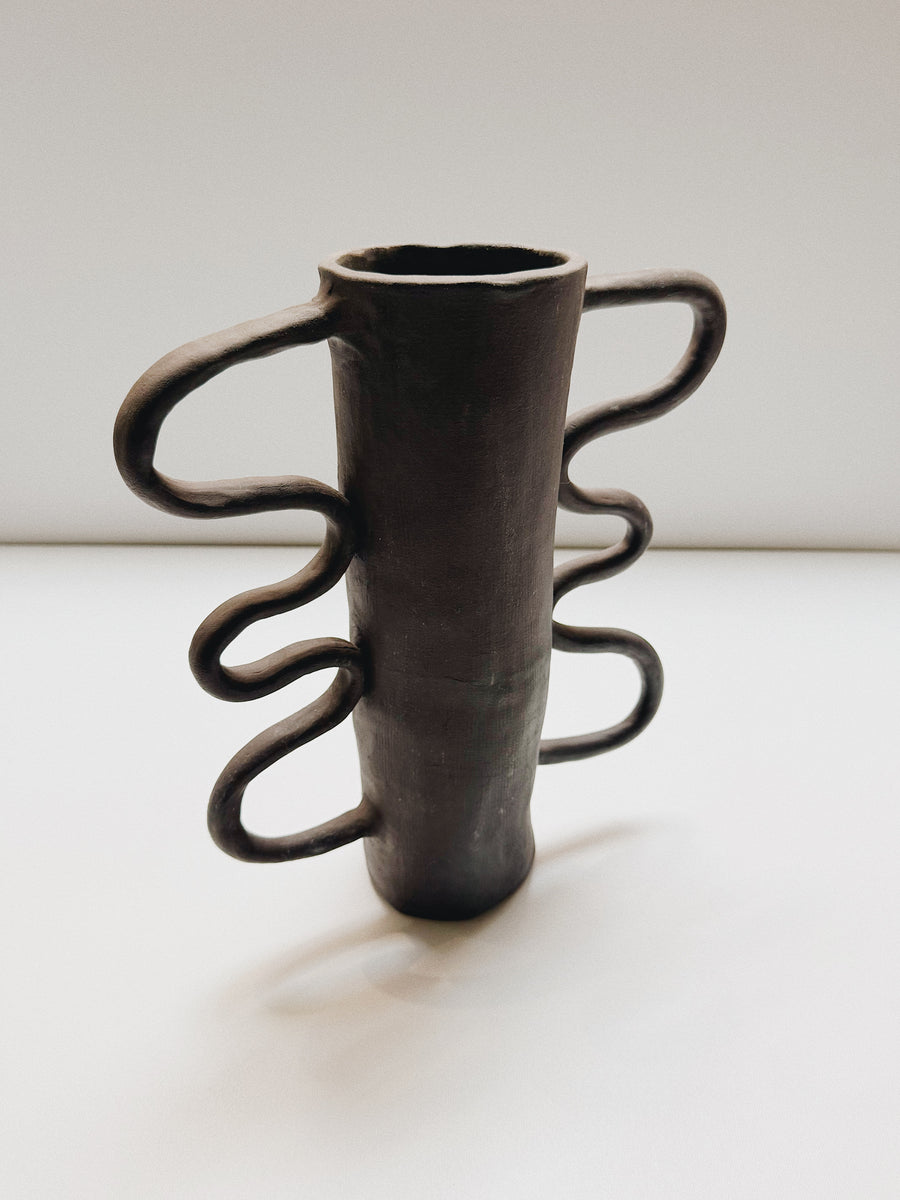 WAVES VASE - BROWN