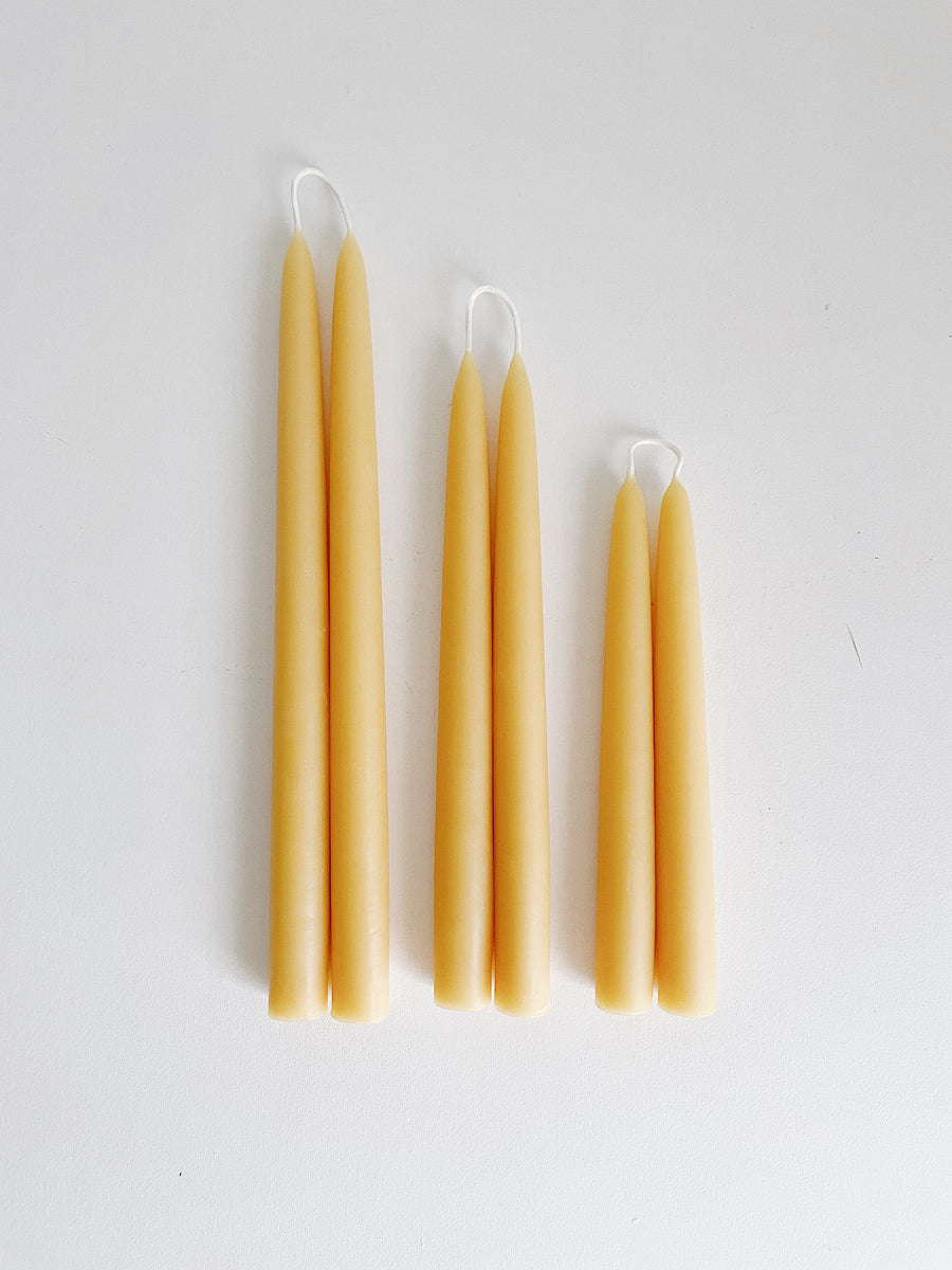 HAND DIPPED LOCAL BEESWAX TAPER CANDLE