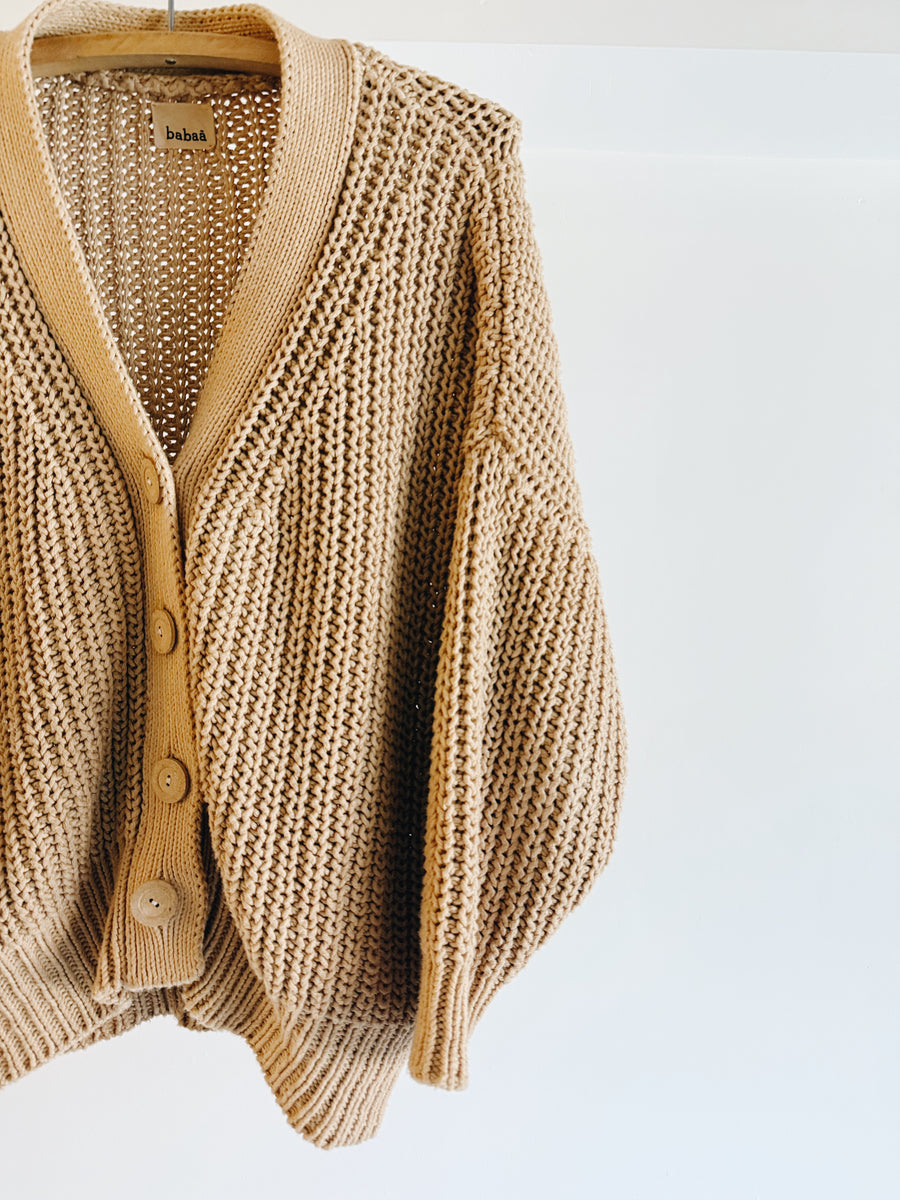 PRE- LOVED - BABAA - COTTON CARDIGAN #18 ECO DYED - O/S