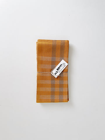 HAND WOVEN NAPKIN SET - OCHRE