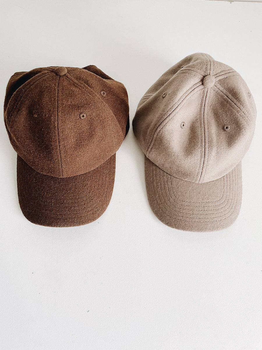 WOOL BASEBALL CAP  - COCOA