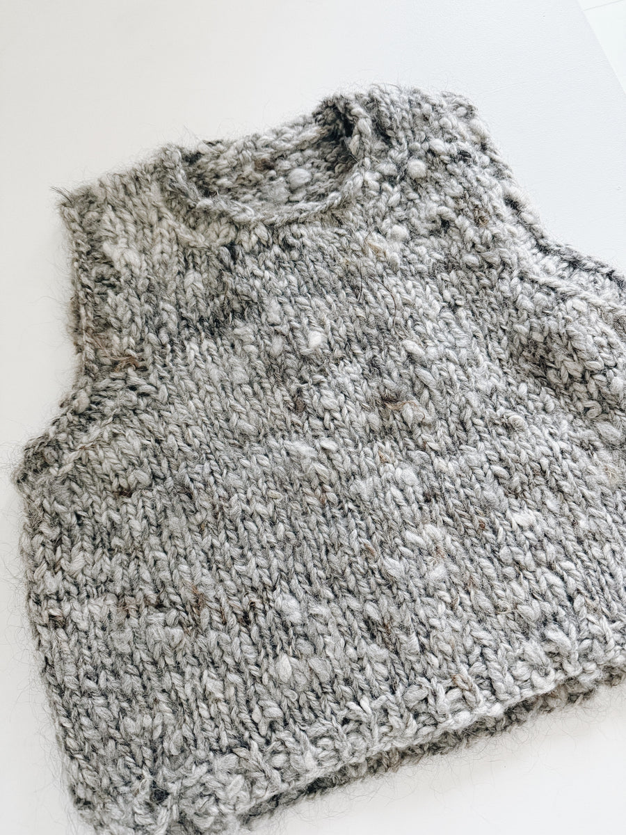 WILD SPUN VEST - LIGHT GREY MIX