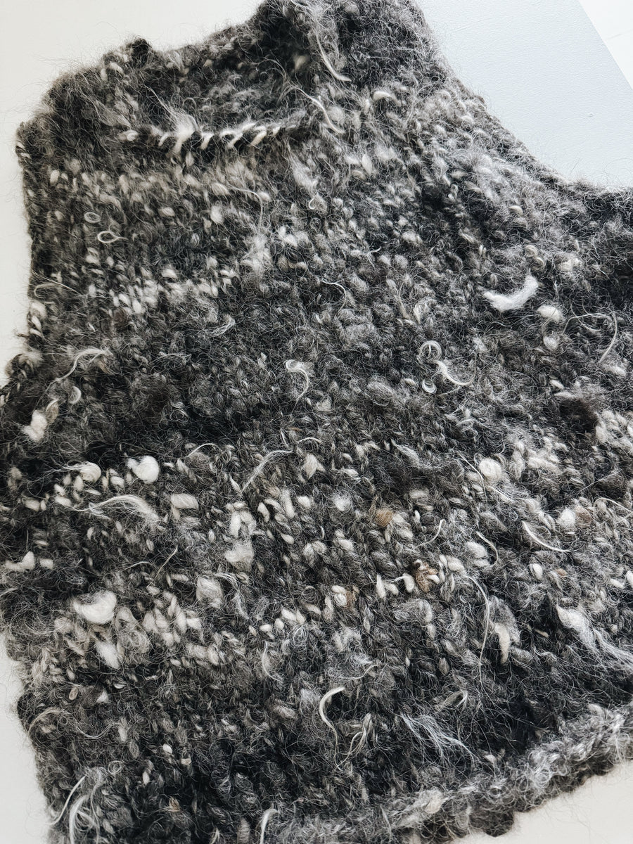 WILD SPUN VEST - DARK BROWN/GREY MIX
