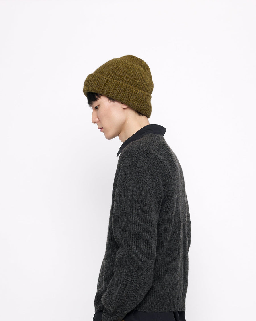 YAK WOOL BEANIE - KELP