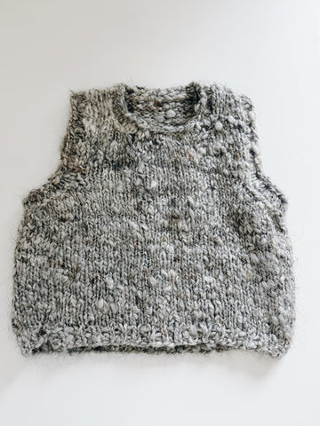 WILD SPUN VEST - LIGHT GREY MIX