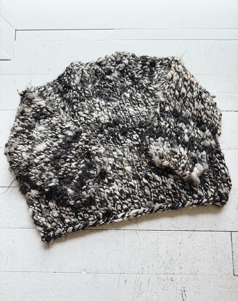 WILD SPUN SWEATER - DARK BROWN/GREY MIX