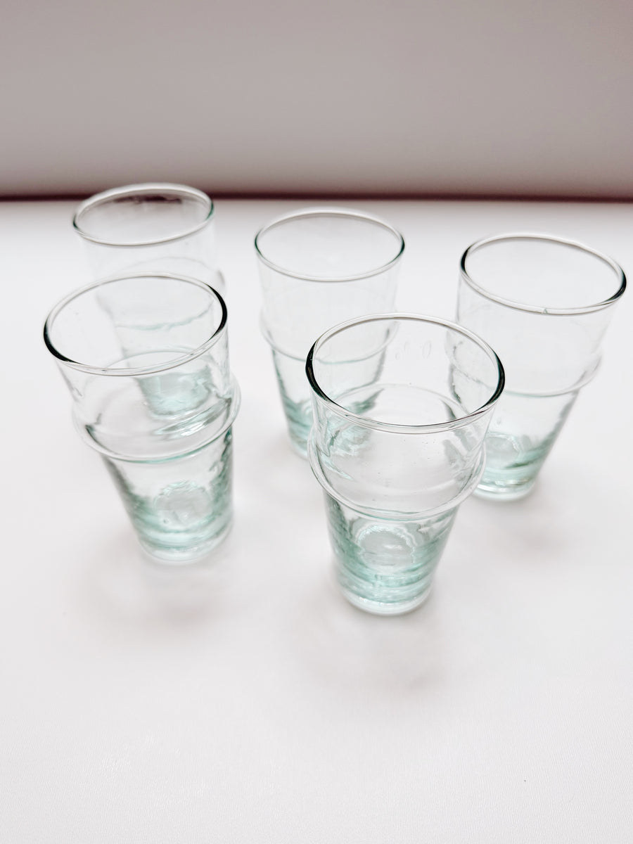 MOROCCAN BELDI GLASSWARE - CLEAR