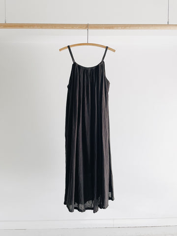 PRE- LOVED - BLACK CRANE - DOUBLE LAYER DRESS - M/L
