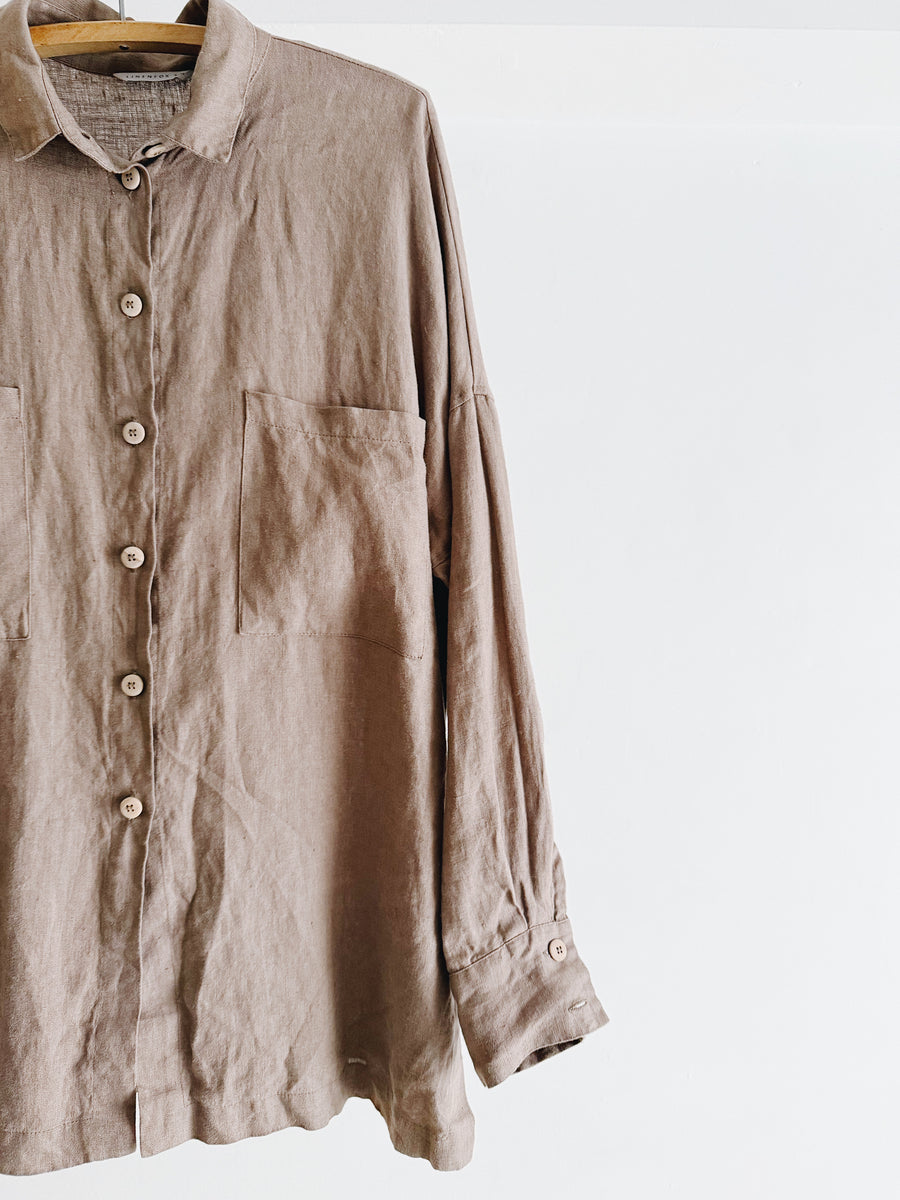 PRE- LOVED - LINEN FOX - LINEN SHIRT - S/M