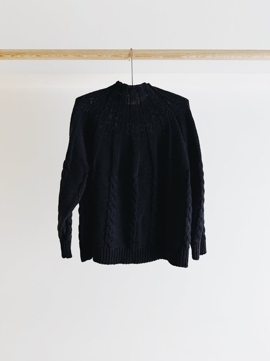 PRE- LOVED - CORDERA - COTTON CABLE SWEATER - O/S