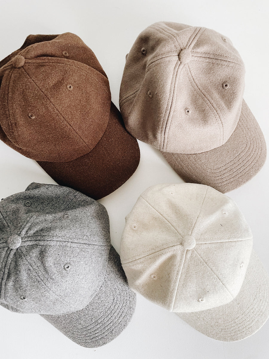 WOOL BASEBALL CAP  - COCOA