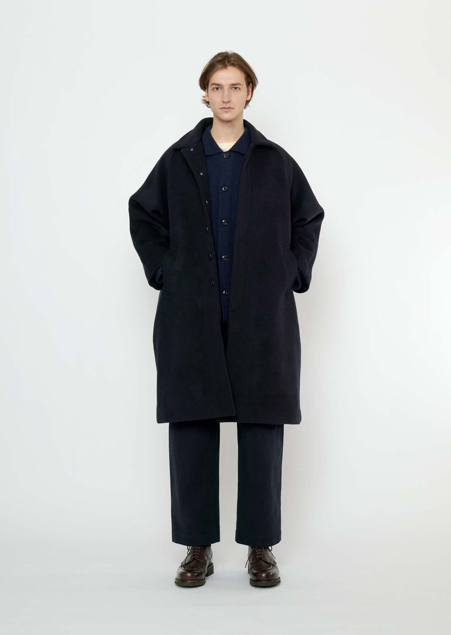 WOOL DUSTER - NAVY BLACK