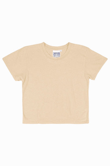 CROPPED LOREL TEE - OAT MILK