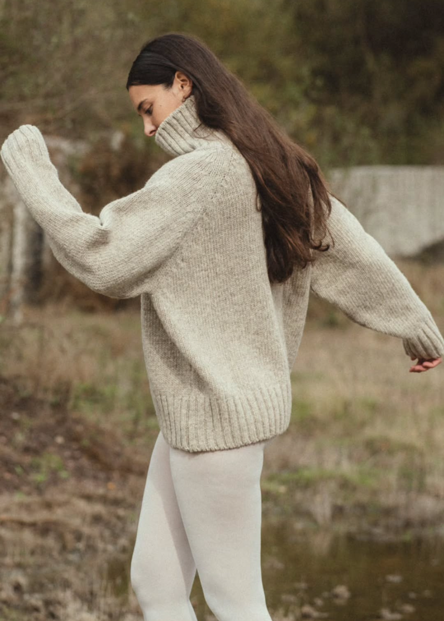 OVERSIZED RINGO SWEATER - LIGHT GREY