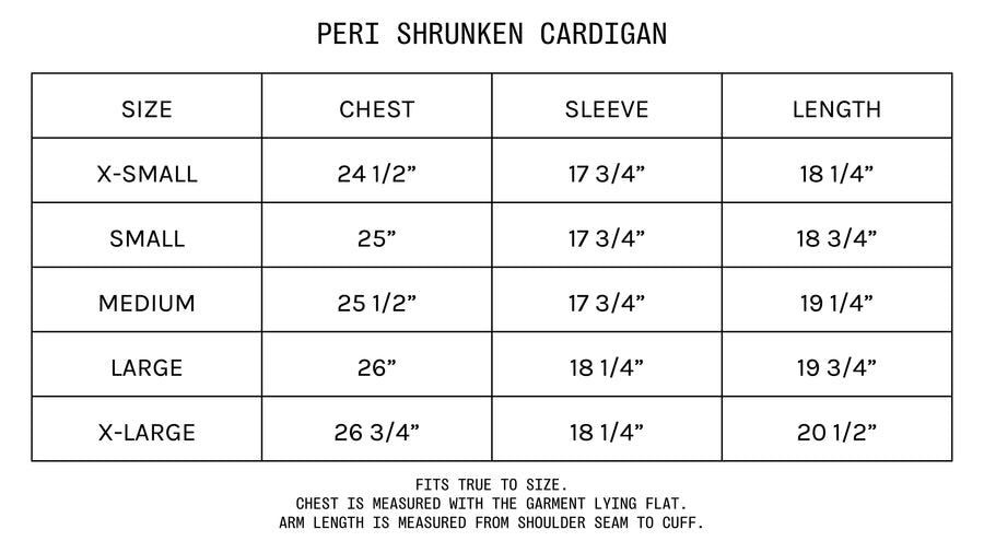 PERI SHRUNKEN CARDIGAN - MAPLE - COMING SOON!