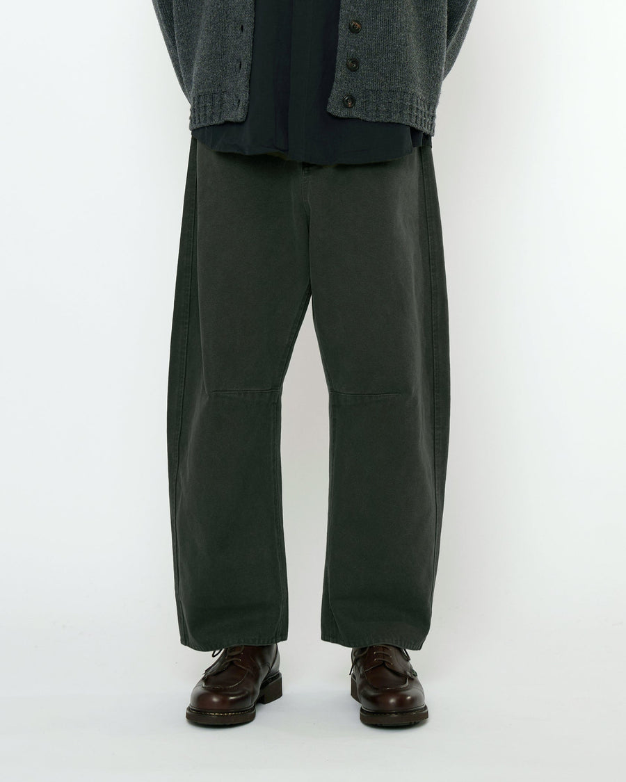 CURVE LEGGED WORK TROUSER - WASHED BLACK