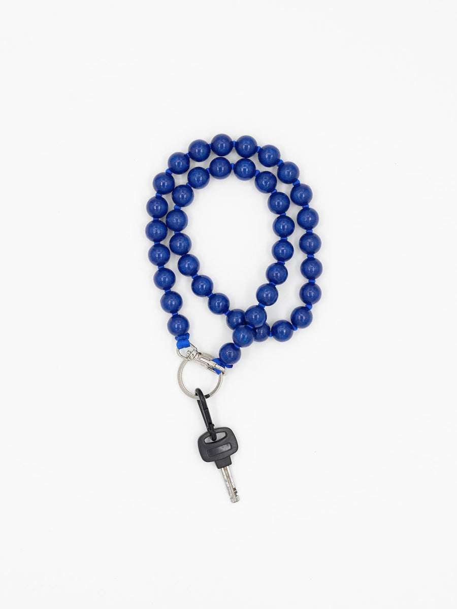 LONG KEYHOLDER - BIG PERLEN - BLUE
