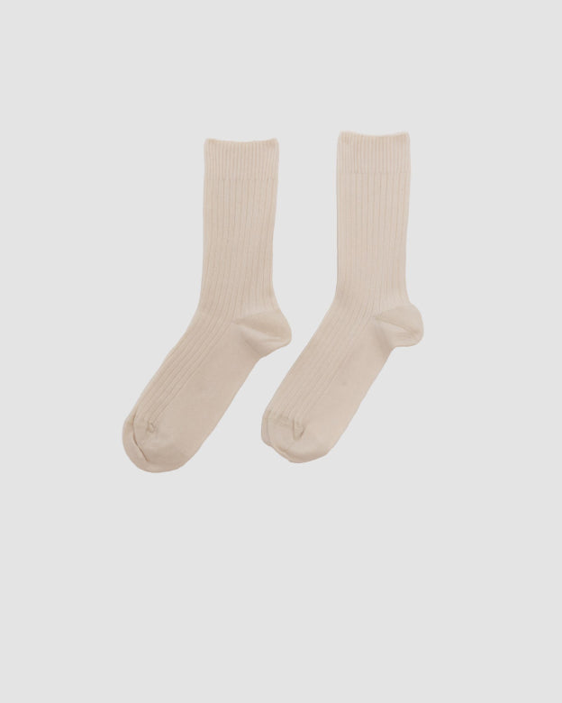 RIB ANKLE SOCK - UNDYED