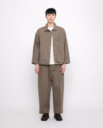 SIGNATURE PANEL POCKET SHIRT JACKET - UMBER