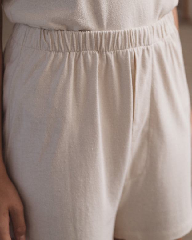 WILD SILK DOMOND SHORTS - UNDYED