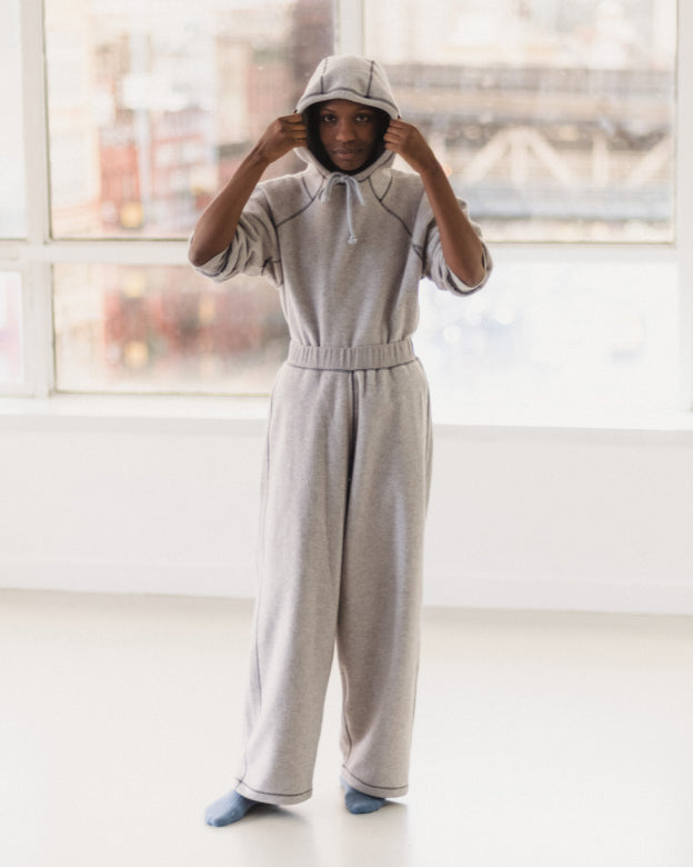 FOLD SWEATPANTS - GREY MELANGE