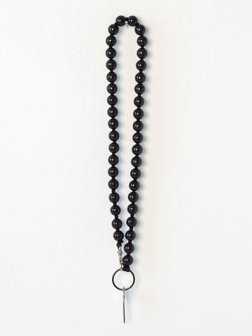 LONG KEYHOLDER - BIG PERLEN - BLACK