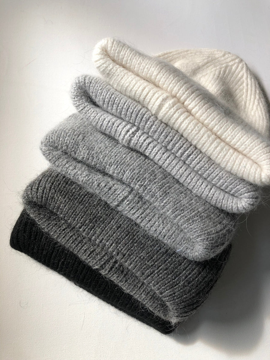 ROYAL ANGORA BEANIE - CHARCOAL