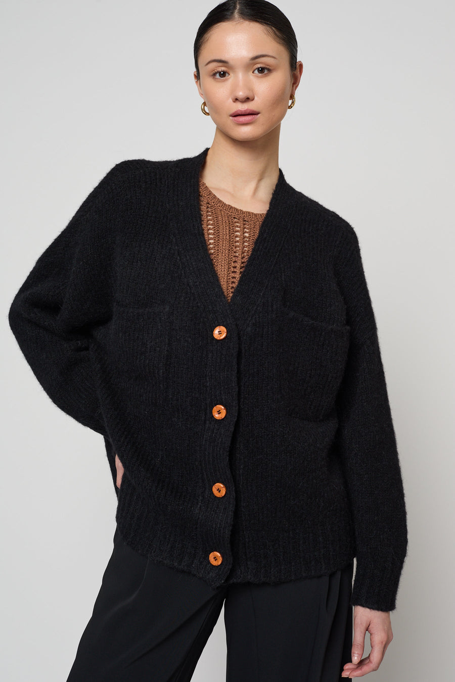 AMELIA CARDIGAN - BROWN